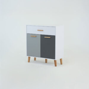 Κομότα Timmy Λευκό-Γραφίτη-Γκρι 84x36x92cm