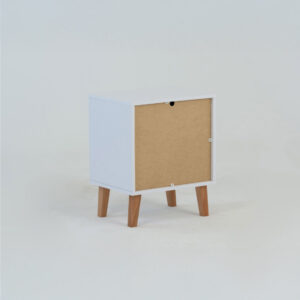 Κομοδίνο Timmy Λευκό-Γραφίτη-Γκρι 46.8x36x57.1cm