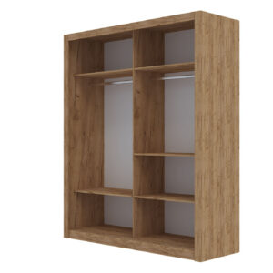 Ντουλάπα Reflex Χρυσό Δρυς με καθρέφτη 180x60x215cm