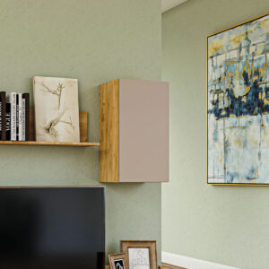 Κρεμαστό Ντουλάπι Callisto Χρυσό Δρυς-Γκρεζ 40x30x70cm