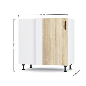 Modest Κάτω Γωνιακό Ντουλάπι Σονόμα 100x48x82cm.
