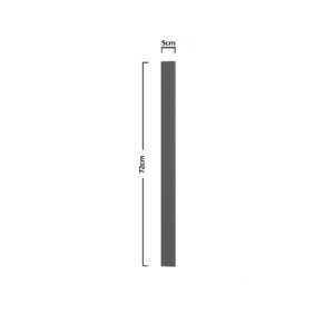 Modest Καταφραγή Ντουλαπιού Ανθρακί 5x1.6x72cm