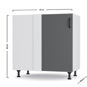 Modest Κάτω Γωνιακό Ντουλάπι Ανθρακί 100x48x82εκ