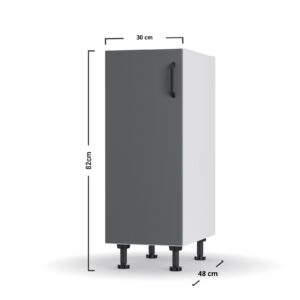 Modest Κάτω Ντουλάπι Ανθρακί 30x48x82cm