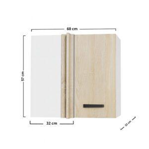 Anita Πάνω Γωνιακό Ντουλάπι Σονόμα 60x32x57cm