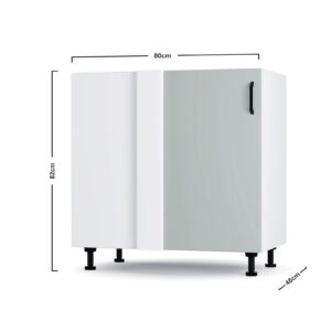 Modest Κάτω Γωνιακό Ντουλάπι Γκρι 100x48x82εκ