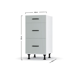 Modest Κάτω Ντουλάπι Συρταριέρα Γκρι 40x48x82 εκ