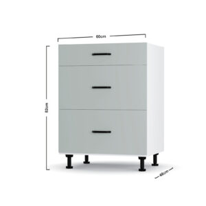 Modest Κάτω Ντουλάπι Συρταριέρα Γκρι 60x48x82εκ