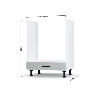 Modest Κάτω Ντουλάπι Φούρνου Γκρι 60x48x82cm