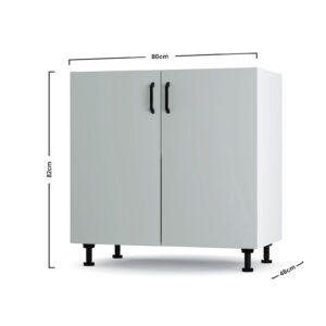 Modest Κάτω Ντουλάπι Νεροχύτη Γκρι 80x48x82cm