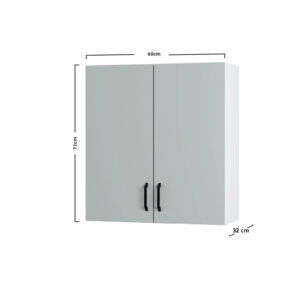 Modest Πάνω Ντουλάπι Γκρι 60x32x72εκ