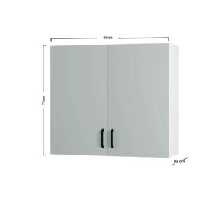 Modest Πάνω Ντουλάπι Γκρι 80x32x72εκ