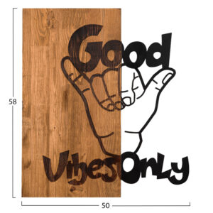 ΔΙΑΚΟΣΜΗΤΙΚΟ ΤΟΙΧΟΥ HM4810-ΜΕΤΑΛΛΟ ΣΕ ΜΑΥΡΟ-ΞΥΛΟ 50x3(βάθος)x58Υεκ.