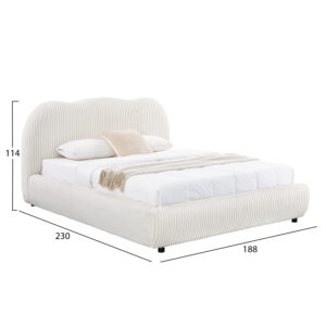 ΚΡΕΒΑΤΙ ΜΕ ΑΠΟΘ.ΧΩΡΟ KALLY HM729.03 ΜΠΕΖ FAUX FUR ΥΦΑΣΜΑ--ΓΙΑ ΣΤΡΩΜΑ 160x200εκ