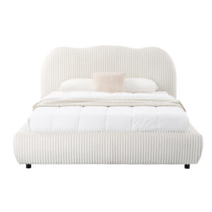 ΚΡΕΒΑΤΙ ΜΕ ΑΠΟΘ.ΧΩΡΟ KALLY HM729.03 ΜΠΕΖ FAUX FUR ΥΦΑΣΜΑ--ΓΙΑ ΣΤΡΩΜΑ 160x200εκ