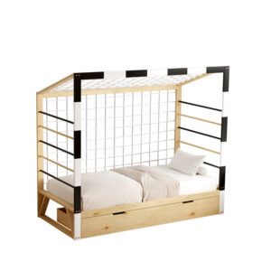 ΚΡΕΒΑΤΙ ΠΑΙΔΙΚΟ τ.MONTESSORI ΜΕ ΣΥΡΤΑΡΙ GOALIE HM700 ΞΥΛΟ ΠΕΥΚΟΥ ΦΥΣΙΚΟ-ΛΕΥΚΟ-ΜΑΥΡΟ- 190x90εκ