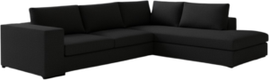 Γωνιακός καναπές Carla-Αριστερή-260φ 200β-Μαύρο