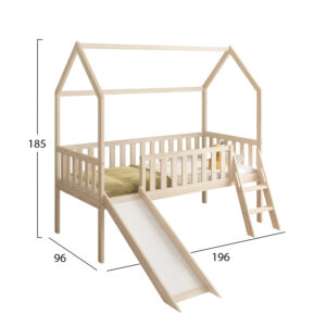 ΠΑΙΔΙΚΟ ΚΡΕΒΑΤΙ τ.MONTESSORI ΜΕ ΤΣΟΥΛΗΘΡΑ PHYLLIS HM701.01 ΞΥΛΟ ΠΕΥΚΟΥ ΦΥΣΙΚΟ ΓΙΑ 90x190εκ
