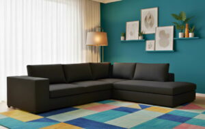 Γωνιακός καναπές Carla-Αριστερή-260φ 200β-Μαύρο