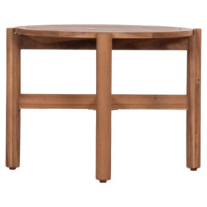 ΤΡΑΠΕΖΙ ΧΑΜΗΛΟ ΕΞ.ΧΩΡΟΥ ΣΤΡΟΓΓΥΛΟ SANJI HM6222 ΞΥΛΟ ΑΚΑΚΙΑΣ ΣΕ ΦΥΣΙΚΟ Φ66x48.5Υεκ.