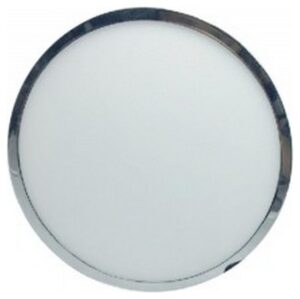 LED Εξωτερικό Πάνελ mini slim Χρώμιο 18W στρογγυλό Θερμό Λευκό 6370