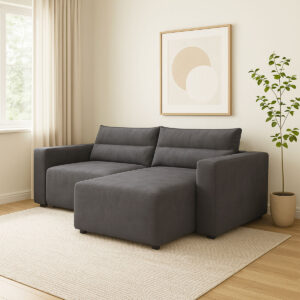 Silver Γωνιακός Καναπές Κρεβάτι με Αναστρέψιμη Γωνία Γκρι 245x148x94cm