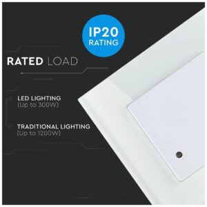 Αισθητήρας Κίνησης Χωνευτός με Μικροκύματα V-TAC - Microwave Sensor Max 300W LED Λευκός 15021