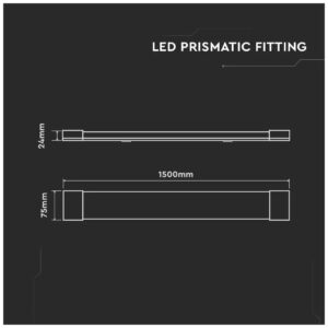 V-TAC LED Φωτιστικό Τύπου Φθορισμού Τ8 Grill Fitting 150cm 50w SAMSUNG Chip 150cm 120Lm/W Ψυχρό Λευκό 20355