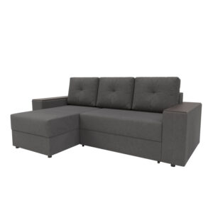 Triumph Γωνιακός Καναπές Κρεβάτι με Αναστρέψιμη Γωνία Γκρι 241x147x94cm