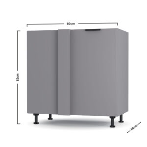 Craft Κάτω Γωνιακό Ντουλάπι Γραφίτη 100x48x82cm