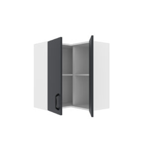 Modest Πάνω Ντουλάπι Γωνιακό Ανθρακί 60-60x32x72cm