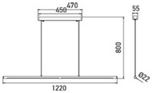 LED V-TAC Γραμμικό Φωτιστικό Design 24W Χρώμιο Φως Ημέρας
