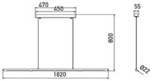 LED V-TAC Γραμμικό Φωτιστικό Design 36W Χρώμιο Φως Ημέρας