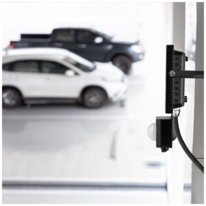 LED Προβολέας 50W slim SMD SAMSUNG CHIP με Ανιχνευτή Κίνησης IP65 Μαύρος Ψυχρό Λευκό 5 Χρόνια Εγγύηση 471