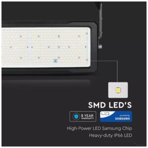 LED Προβολέας V-TAC 250W SAMSUNG CHIP Meanwell Driver Μαύρος SMD 120° Dimmable Ψυχρό Λευκό 500