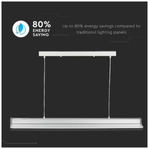 LED Φωτιστικό Πάνελ Κρεμαστό Διάφανο 120cm x 30cm 40W Φώς Ημέρας 4000Κ 6458