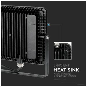 V-TAC LED Προβολέας 50W PRO Samsung Chip Μαύρος 100° 5750lm Αδιάβροχος IP65 Φυσικό 4000K 21760