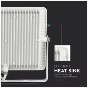 LED Προβολέας V-TAC 50W Λευκός SMD SAMSUNG Chip High Lumen 120LM/W Ψυχρό Λευκό 5 Χρόνια Εγγύηση 763