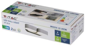Φωτιστικό Τοίχου Διπλό Απλίκα V-TAC Κινητή Λευκή 12W IP65 Θερμό Λευκό 8292