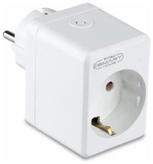 V-TAC Έξυπνη Φις- Πρίζα Επέκταση με USB και WiFi Συμβατή με V-TAC Smart Home, Amazon Alexa και Google Home 8416