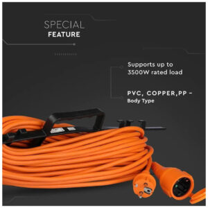 V-TAC Μπαλαντέζα Σούκο με 30m Καλώδιο 3×1,5mm Χρώμα Πορτοκαλί IP44 8815