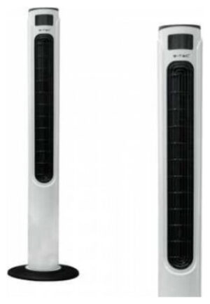 Ανεμιστήρας Στήλη Δαπέδου V-TAC 46” ίντσες 55W Κυλινδρικό με Οθόνη και Χειριστήριο Λευκό Μαύρο 7902