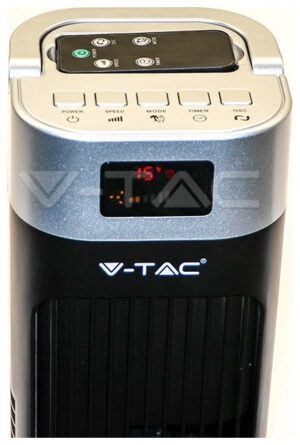 Ανεμιστήρας Στήλη Δαπέδου V-TAC 46” ίντσες 55W με Οθόνη και Χειριστήριο Μαύρος 7901