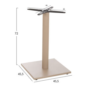 ΒΑΣΗ ΤΡΑΠΕΖΙΟΥ ΑΛΟΥΜΙΝΙΟΥ HM475.25 ΚΑΠΟΥΤΣΙΝΟ 46x46x72Υεκ. ΣΤΑΥΡΟΣ 46Χ46εκ