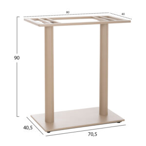 ΒΑΣΗ ΤΡΑΠΕΖΙΟΥ ΜΠΑΡ ΔΙΣΤΗΛΗ ΜΕΣ.ΥΨΟΥΣ HM478.25 ΜΕΤΑΛΛΟ ΚΑΠΟΥΤΣΙΝΟ ΜΑΤ 80x40x90Υεκ