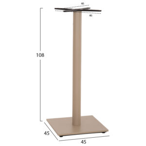 ΒΑΣΗ ΤΡΑΠΕΖΙΟΥ ΜΠΑΡ HM439.25 ΜΕΤΑΛΛΙΚΗ ΚΑΠΟΥΤΣΙΝΟ ΜΑΤ-ΡΕΓΟΥΛΑΤΟΡΟΙ 46x46x108Yεκ.