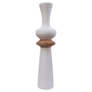 ΔΙΑΚΟΣΜΗΤΙΚΟ ΒΑΖΟ ΔΑΠΕΔΟΥ NEBULA HM4660.02L FIBER CEMENT ΛΕΥΚΟ--ΞΥΛΟ ΤΕΑΚ Φ45x172Υεκ