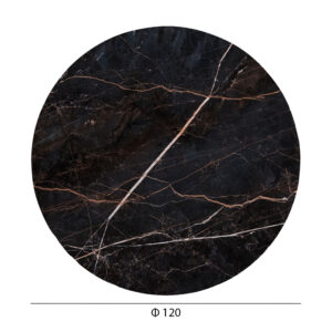 ΕΠΙΦΑΝΕΙΑ ΤΡΑΠΕΖΙΟΥ HPL ΣΤΡΟΓΓΥΛΗ HM6351.34 BLACK MARBLE Φ120εκ.