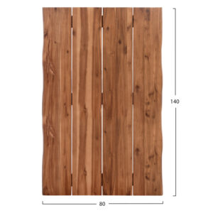 ΕΠΙΦΑΝΕΙΑ ΤΡΑΠΕΖΙΟΥ ΟΡΘΟΓΩΝΙΑ ΑΠΟ ΜΑΣΙΦ ΞΥΛΟ ΑΚΑΚΙΑΣ HM6301.01--140x80x3.5(πάχος)εκ