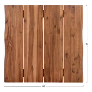 ΕΠΙΦΑΝΕΙΑ ΤΡΑΠΕΖΙΟΥ ΤΕΤΡΑΓΩΝΗ ΑΠΟ ΜΑΣΙΦ ΞΥΛΟ ΑΚΑΚΙΑΣ HM6300.01-- 80x80x3.5(πάχος) εκ.